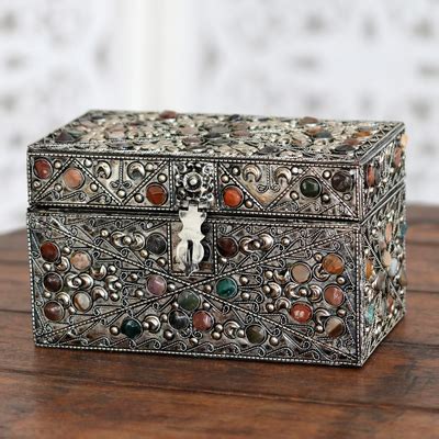 steel repousse jewelry box|Brass Repousse Jewelry Box .